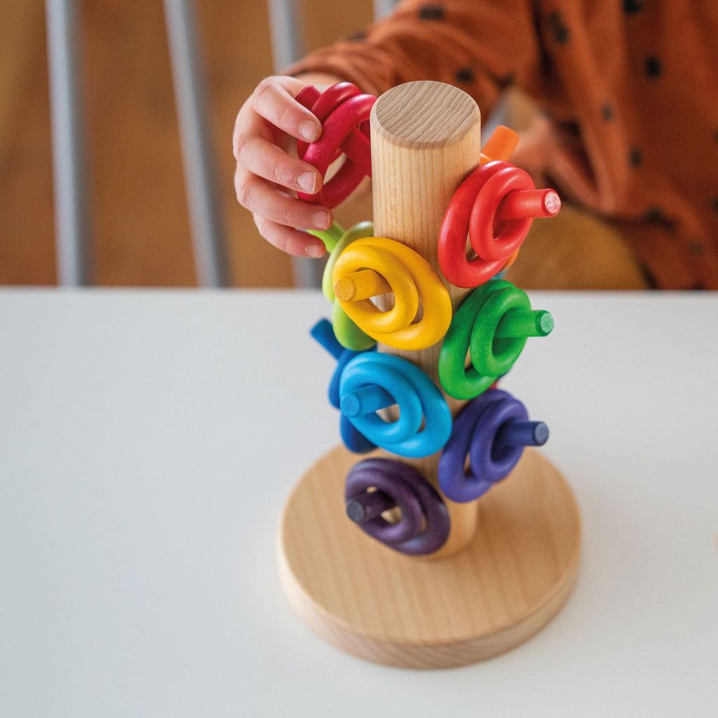 Grimm's Sorting Helper Building Rings - Rainbow- New 2020 - Grimm's Spiel and Holz Design - The Creative Toy Shop