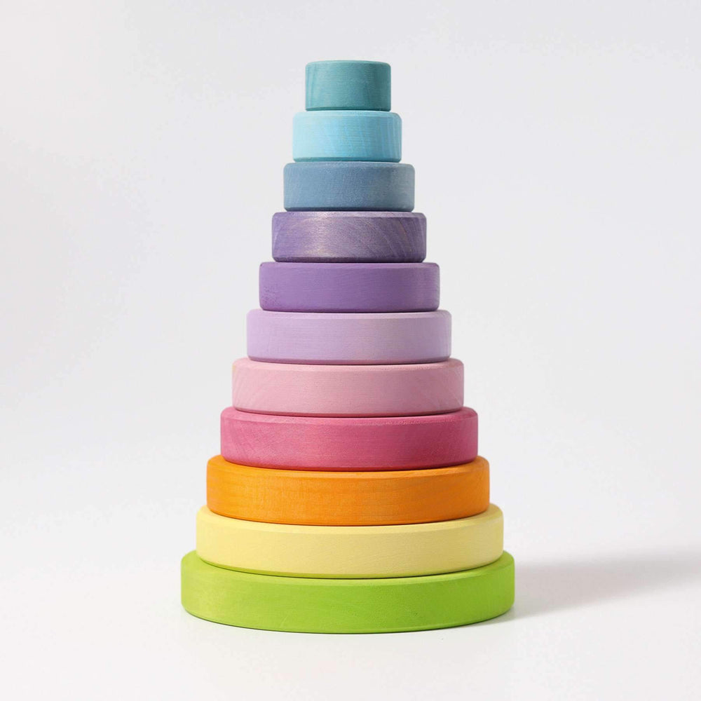 Grimm's Stacking Tower - Pastel - Grimm's Spiel and Holz Design - The Creative Toy Shop