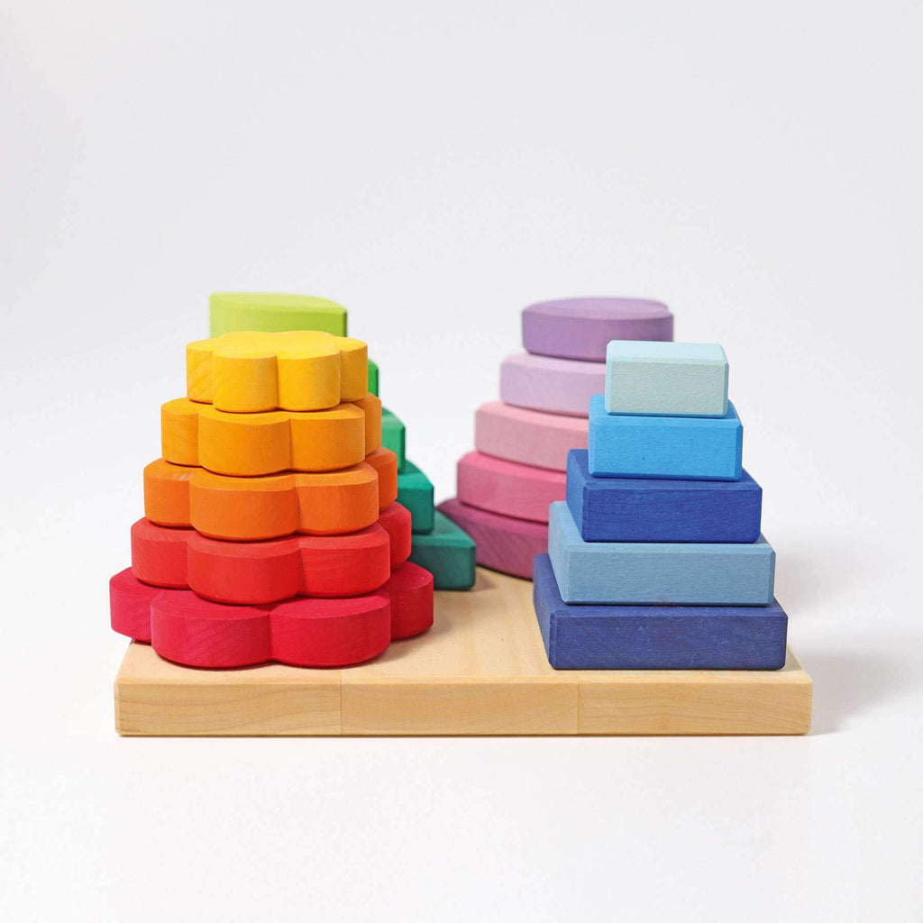 Grimm's Stacking Tower Various Shapes - Grimm's Spiel and Holz Design - The Creative Toy Shop