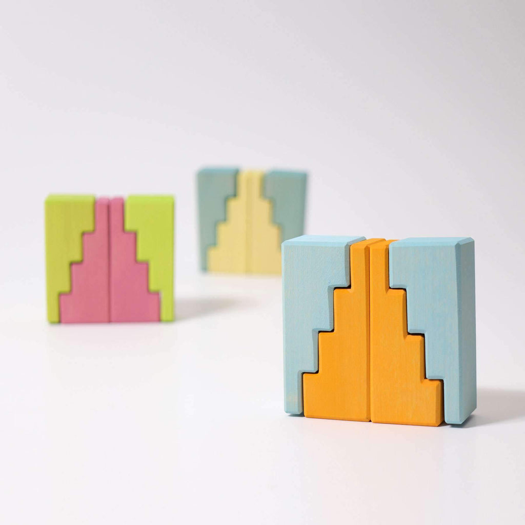 Grimm's Stepped Roofs - Pastel - New 2019 - Grimm's Spiel and Holz Design - The Creative Toy Shop