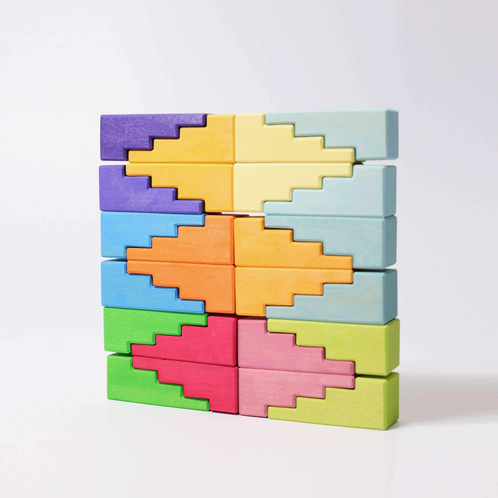 Grimm's Stepped Roofs - Rainbow - New 2019 - Grimm's Spiel and Holz Design - The Creative Toy Shop