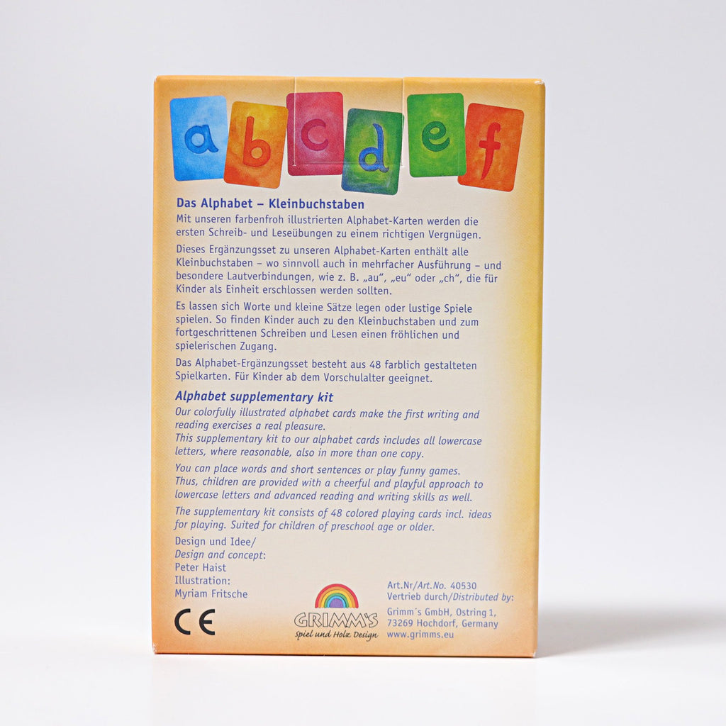 Grimm's Waldorf Supplementary Alphabet Flashcards - Grimm's Spiel and Holz Design - The Creative Toy Shop