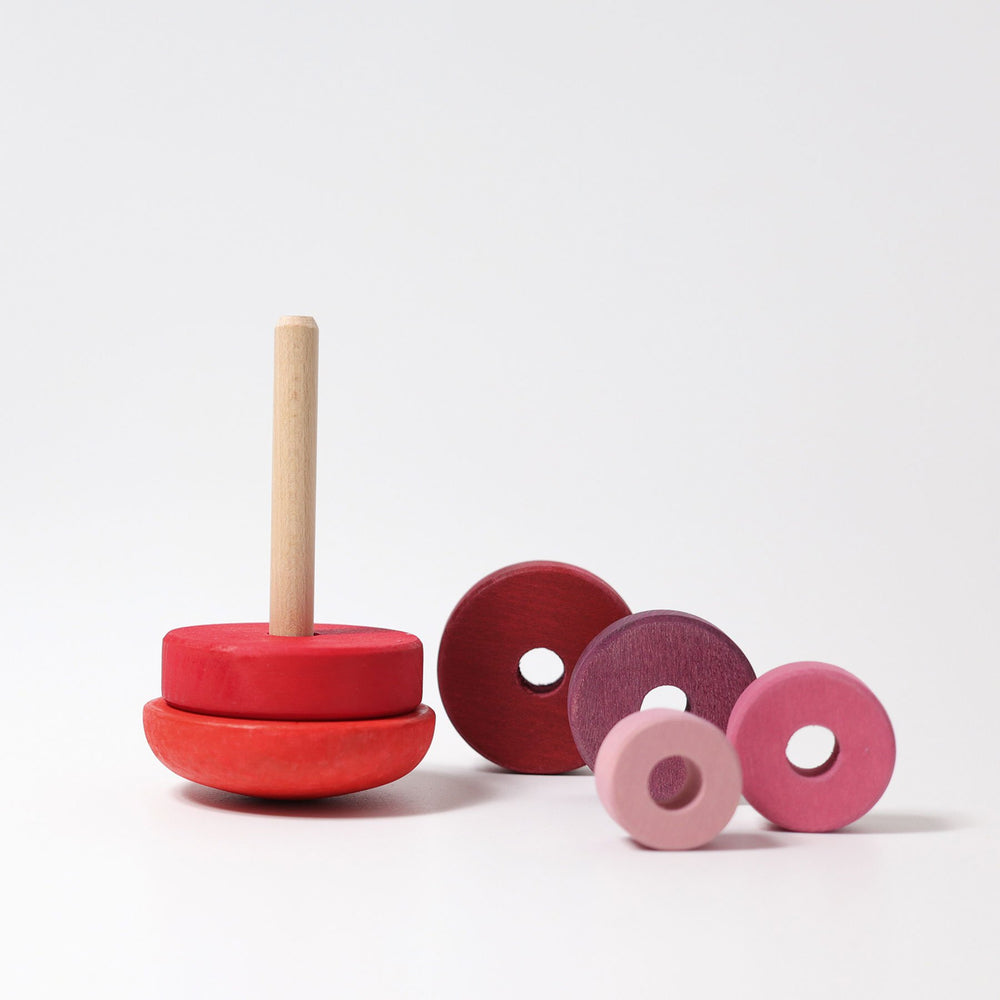 Grimm's Wobbly Conical Tower Pink - Grimm's Spiel and Holz Design - The Creative Toy Shop