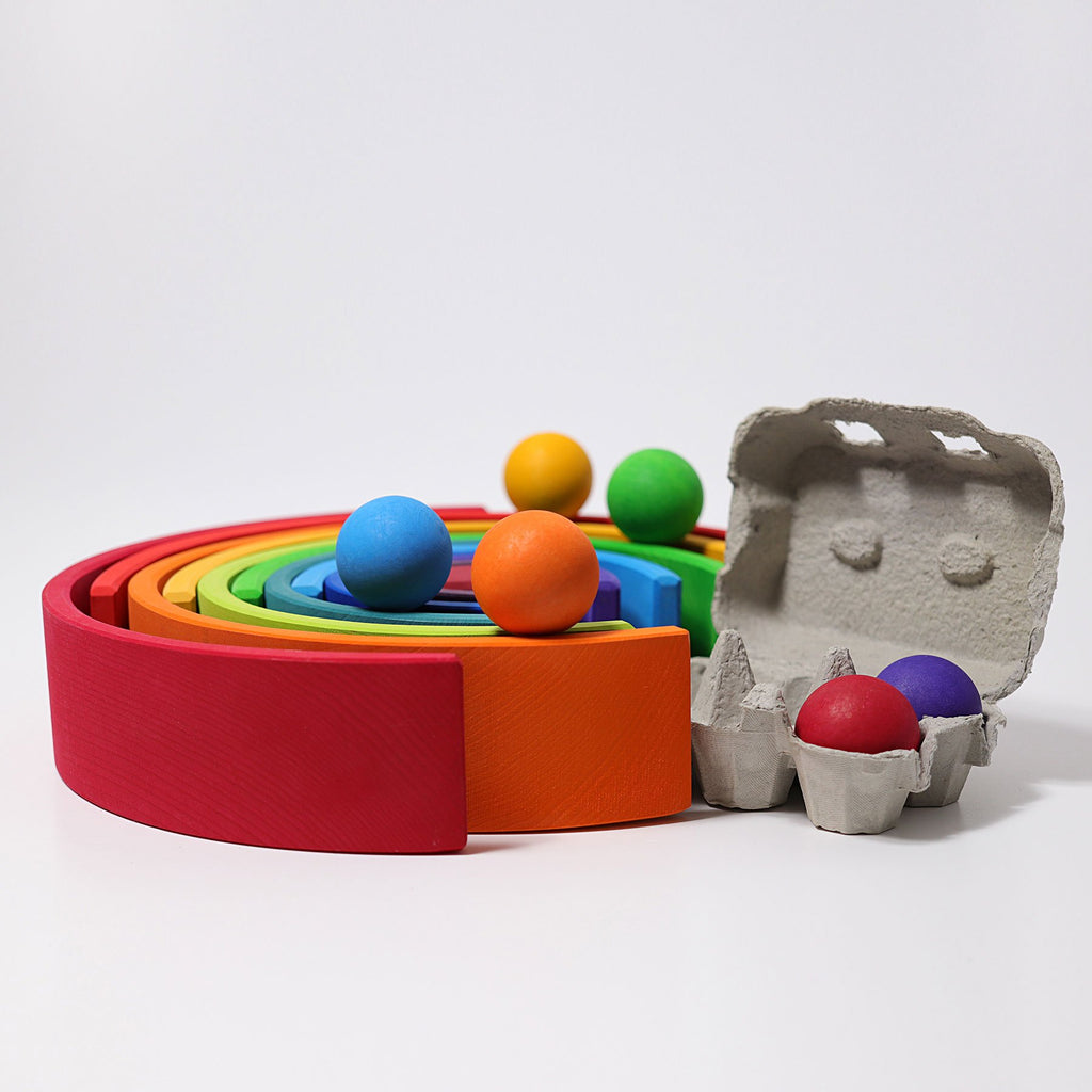 Grimm's Wooden Balls - Rainbow - Grimm's Spiel and Holz Design - The Creative Toy Shop
