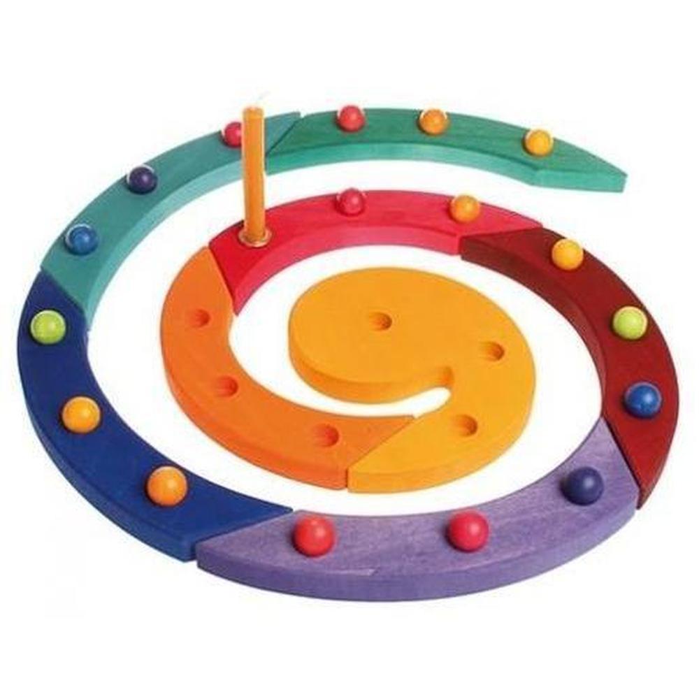 Grimm's Wooden Birthday Spiral - coloured - Grimm's Spiel and Holz Design - The Creative Toy Shop