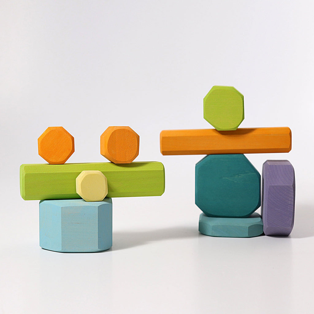 Grimm's Wooden Blocks - Colour Tree Slices - Grimm's Spiel and Holz Design - The Creative Toy Shop