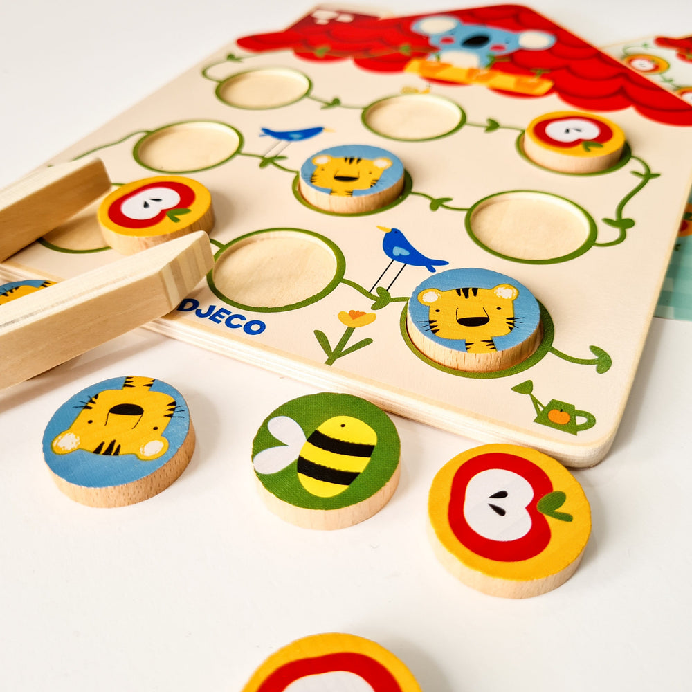 Djeco sort and match game from 3-5 years play box