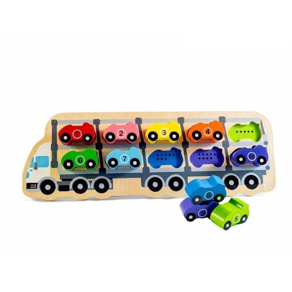 Kiddie Connect Car Wooden Number Puzzle - Kiddie Connect - The Creative Toy Shop