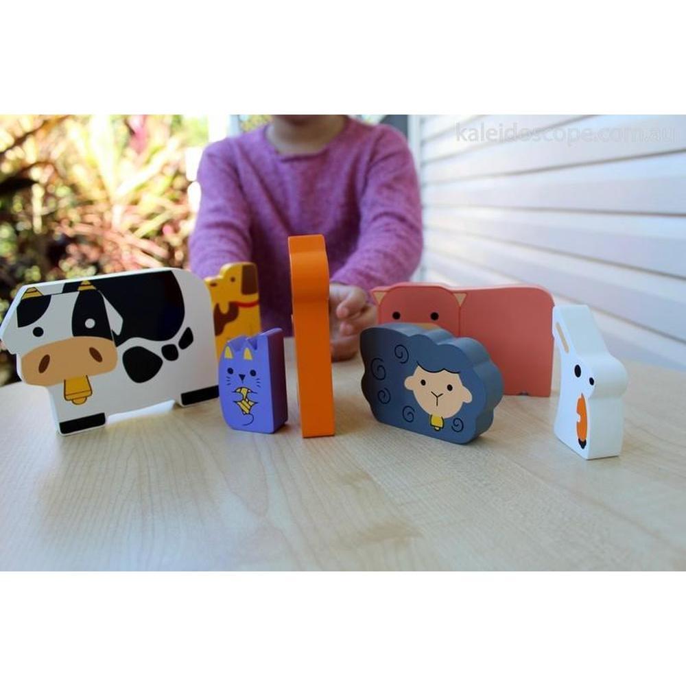 Kiddie Connect Farm Animal Stacking Puzzle - Kiddie Connect - The Creative Toy Shop