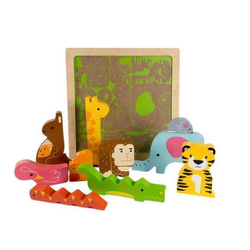 Kiddie Connect Wild Animal Stacking Puzzle - Kiddie Connect - The Creative Toy Shop