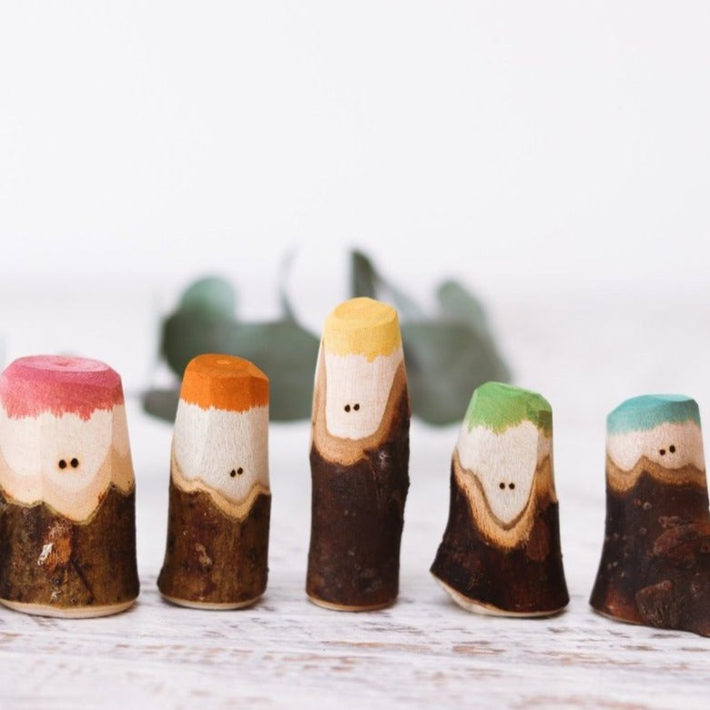 Let Them Play MINI Tree People - Earth Rainbow set of 6 - Let Them Play Toys - The Creative Toy Shop