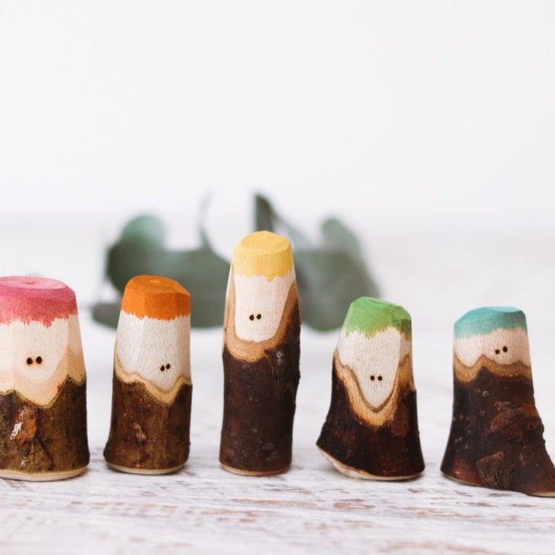 Let Them Play MINI Tree People - Earth Rainbow set of 6 - Let Them Play Toys - The Creative Toy Shop