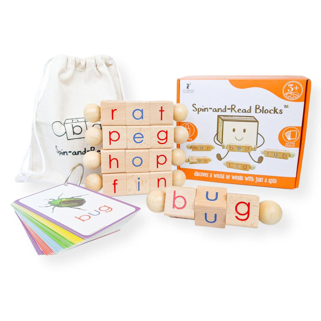 Little Bud Kids - Spin-and-Read Blocks - Little Bud Kids - The Creative Toy Shop