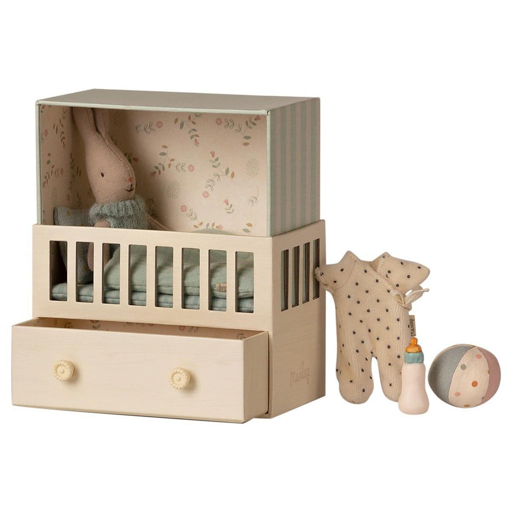 Maileg - Baby Room with Micro Rabitt-Maileg-The Creative Toy Shop