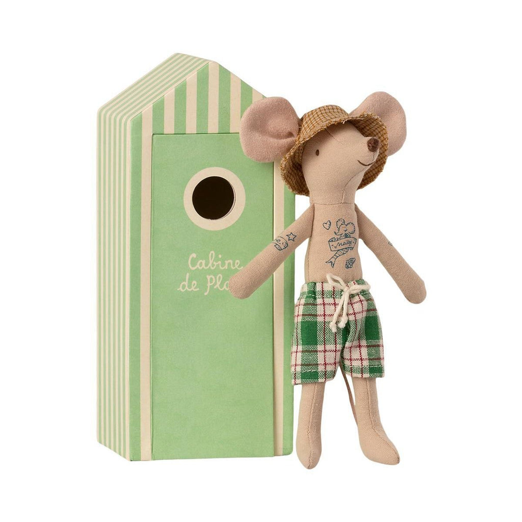 Maileg - Beach Mouse Dad in Cabin-Maileg-The Creative Toy Shop