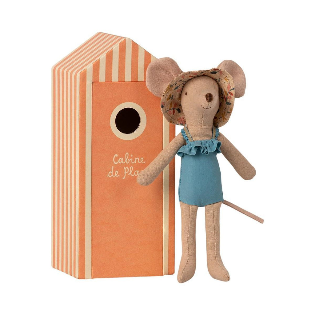 Maileg - Beach Mouse Mum in Cabin-Maileg-The Creative Toy Shop