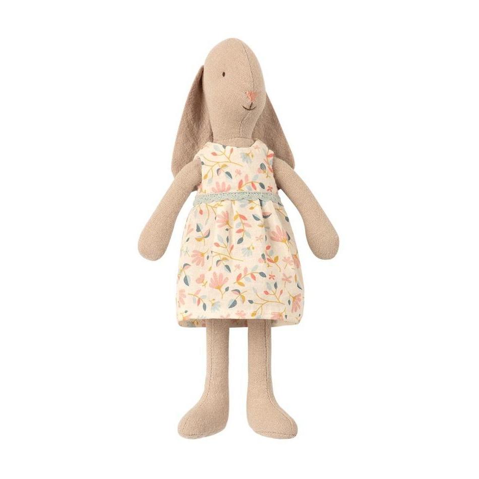 Maileg Bunny Size 1 dressed in a Flower Dress for a soft toy