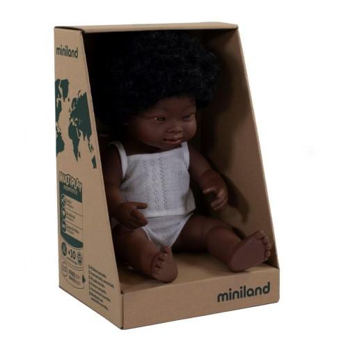 Miniland Doll - African Girl with Down Syndrome 38 cm - Miniland - The Creative Toy Shop