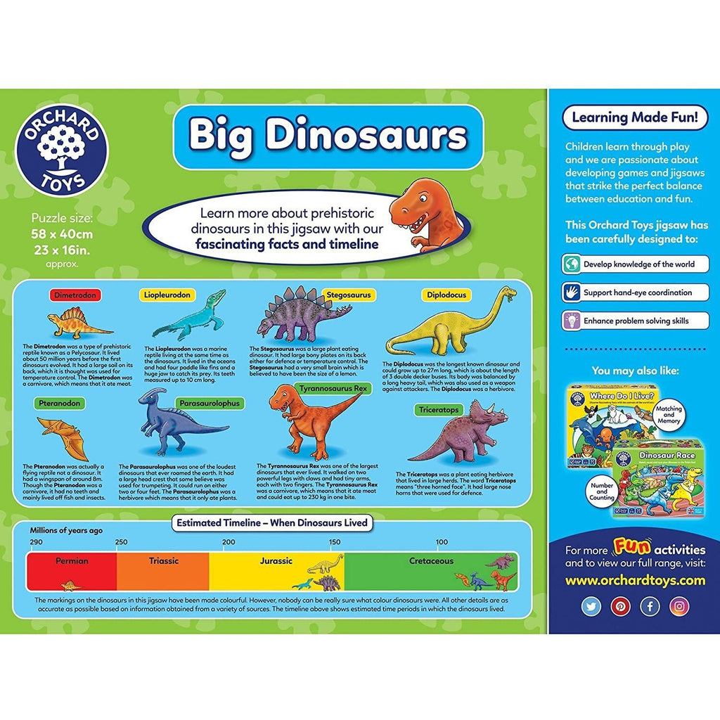 Orchard Game - Big Dinosaurs - Orchard Toys - The Creative Toy Shop