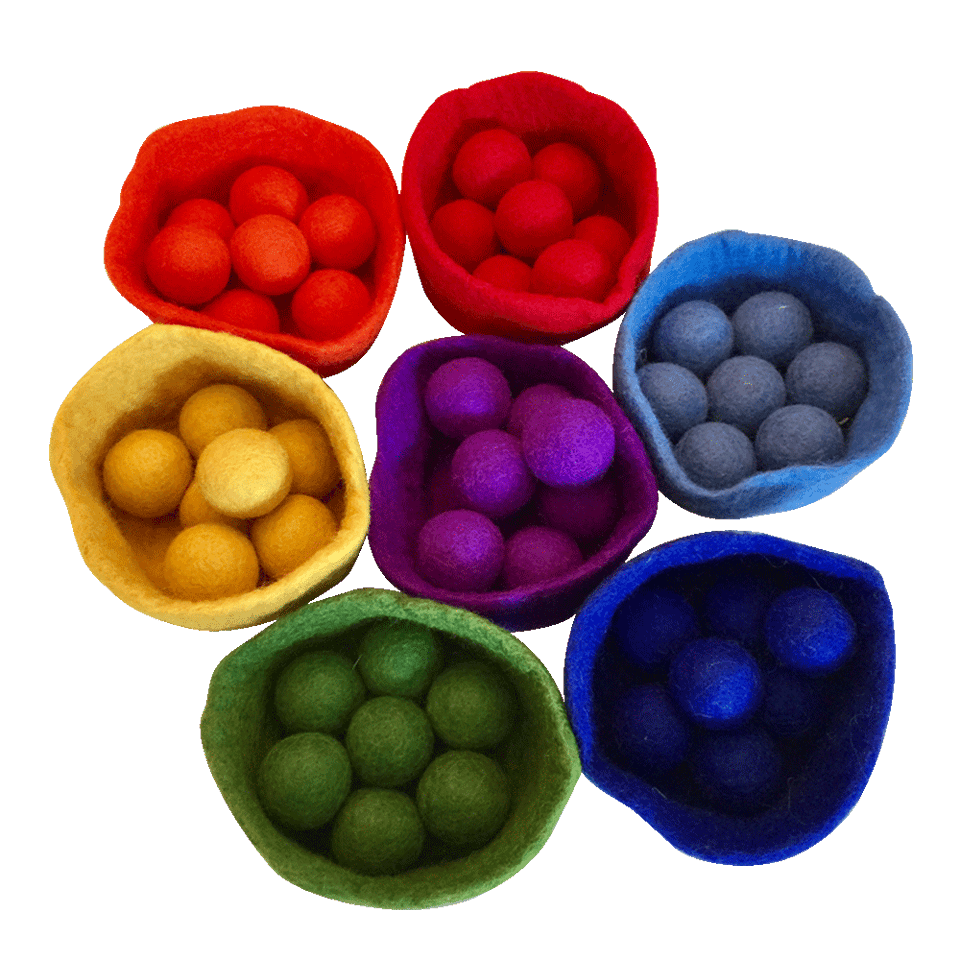 Papoose Rainbow Bowls and Balls - Individual Sets - Papoose - The Creative Toy Shop