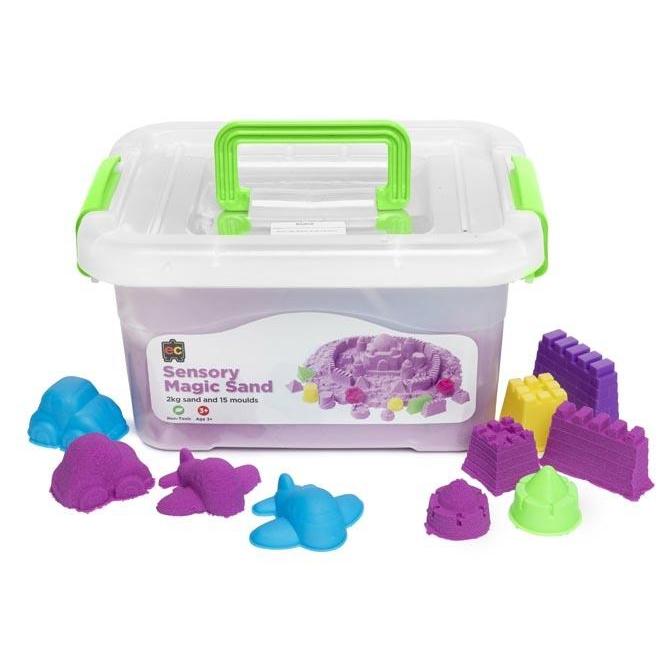 Sensory Magic Sand with Moulds 2kg - Educational Colours - The Creative Toy Shop