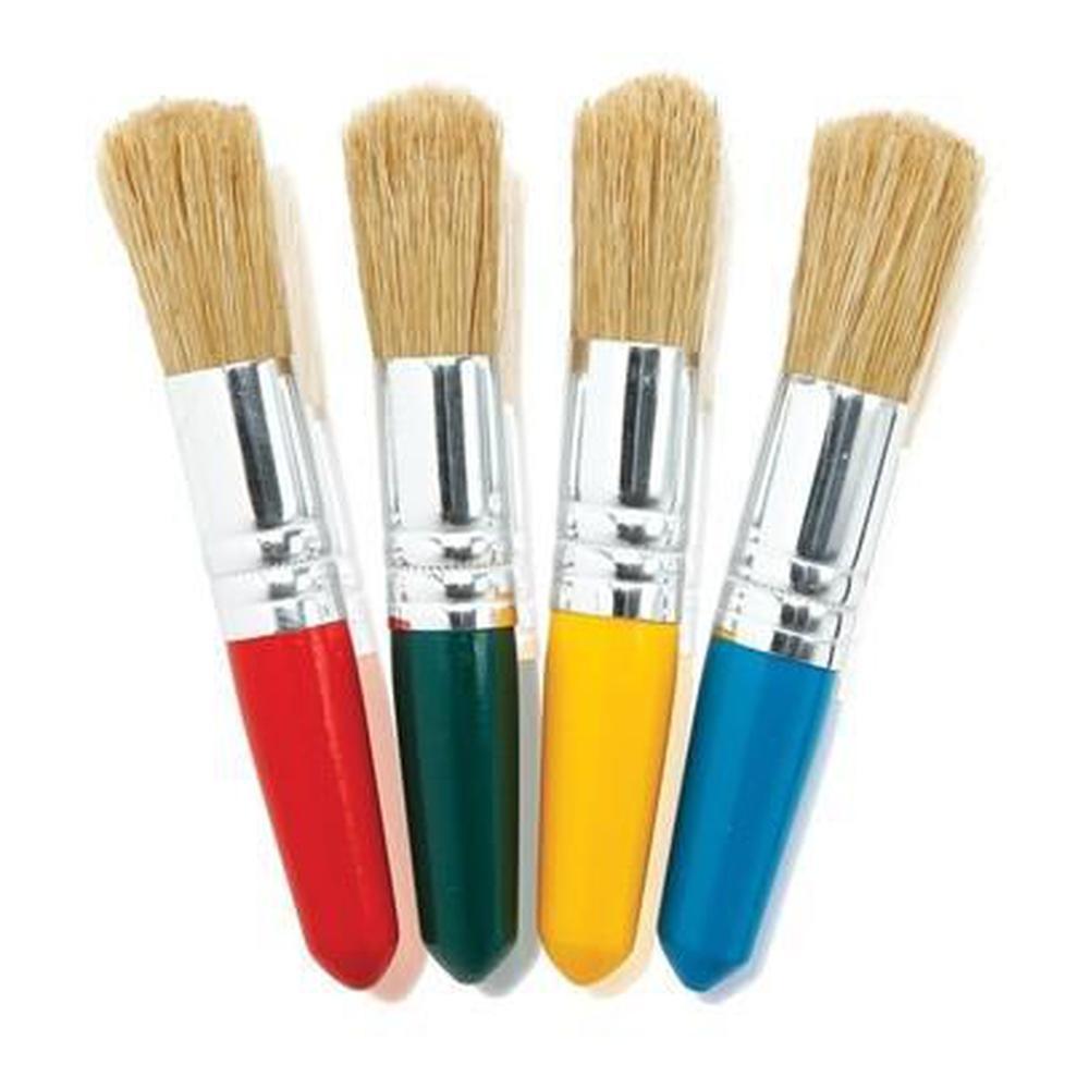 Stubby Painting Brush set of 4 - Educational Colours - The Creative Toy Shop