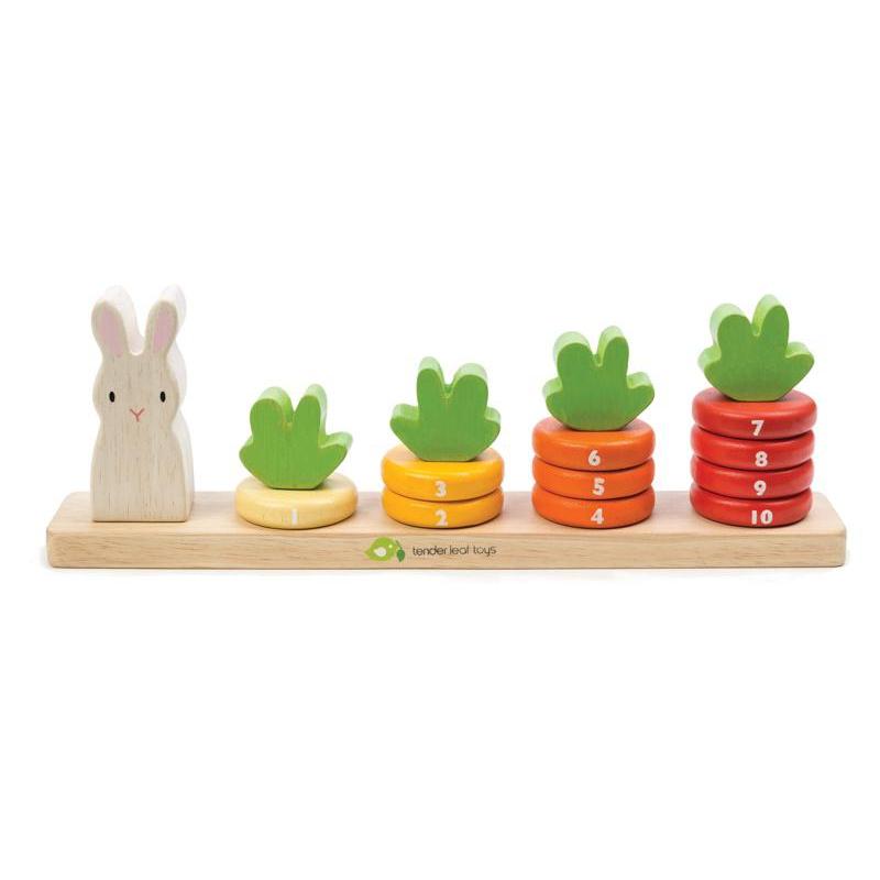 Tender Leaf Counting Carrots Wooden Stacker - Tender Leaf Toys - The Creative Toy Shop