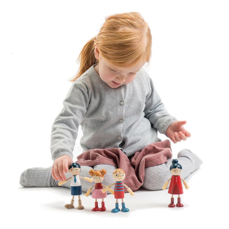 Tender Leaf Wooden Doll Family with Flexible Arms and Legs - Tender Leaf Toys - The Creative Toy Shop